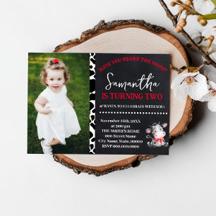 Have You Heard the Moos Cow Red Farm Birthday Invitation