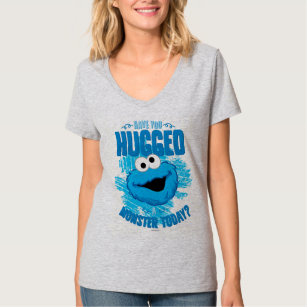 Womens Big Cookie Monster Face - Tee Shirt