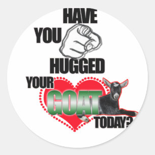 HAVE YOU HUGGED YOUR GOAT TODAY? CLASSIC ROUND STICKER