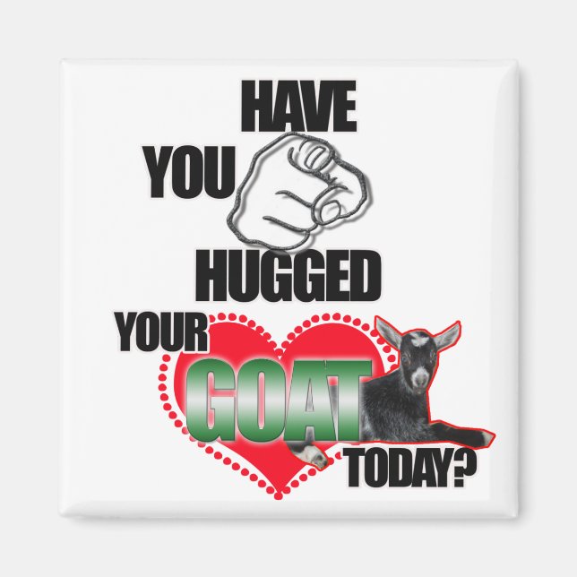 HAVE YOU HUGGED YOUR GOAT TODAY? MAGNET (Front)