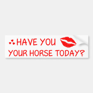 Have You Kissed Your Horse Today Bumper Sticker