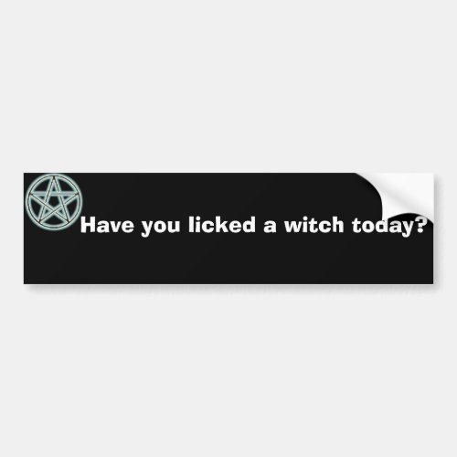 Have you licked a witch today bumper sticker