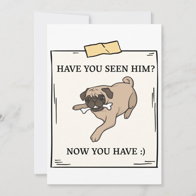 Have You Seen Dog Now You Have Pet Wanted Invitation (Front)