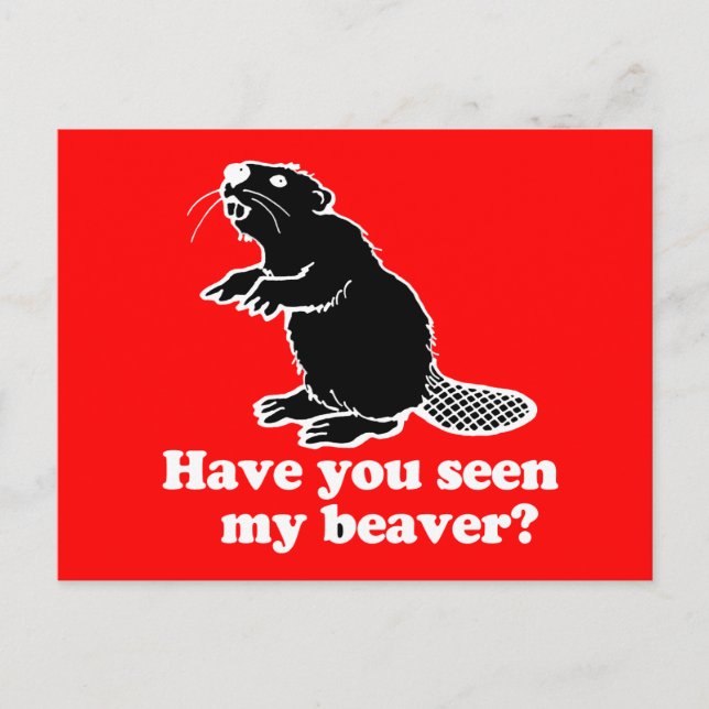 HAVE YOU SEEN MY BEAVER? POSTCARD (Front)