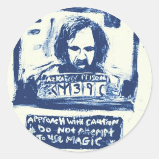 HAVE YOU SEEN THIS WIZARD BLUE CLASSIC ROUND STICKER