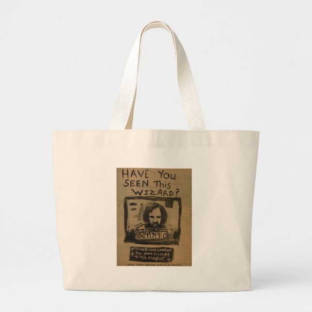 Have You Seen This Wizard? Large Tote Bag (Front)