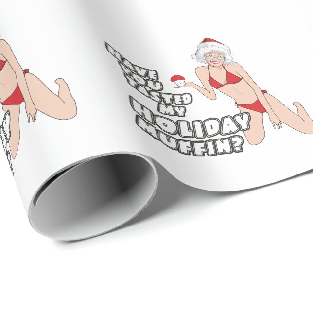 Have you tasted my holiday muffin? wrapping paper (Roll Corner)