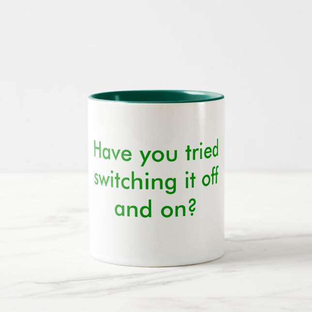Have you tried switching it off and on? Two-Tone coffee mug (Center)