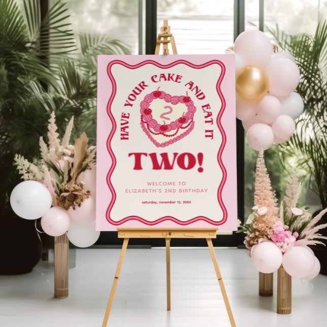 Have Your Cake and Eat it Two Birthday Welcome Foam Board (Have Your Cake and Eat it Two Birthday Welcome Foam Board)