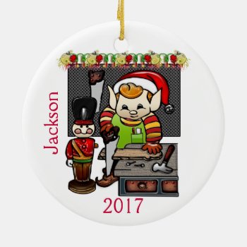 Have Your Elf A Merry Little Christmas Ceramic Ornament by KitzmanDesignStudio at Zazzle