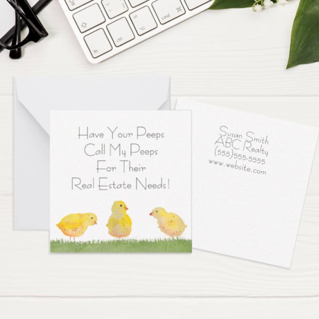 Have Your Peeps Call My Peeps Note Card (Personalized Easter pop by notecards)