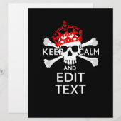 Have Your Text Keep Calm Crossbones Skull (Front/Back)