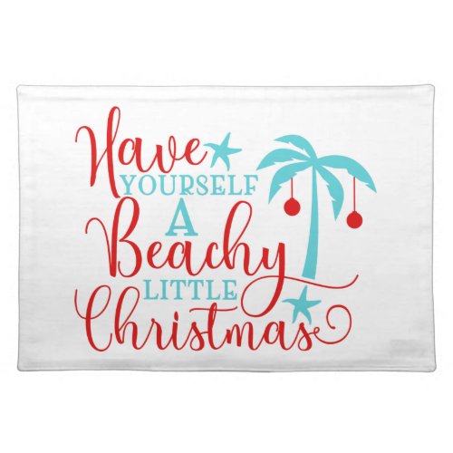 Have Yourself a Beachy Little Christmas Cloth Placemat