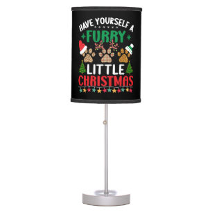have yourself a furry little christmas table lamp
