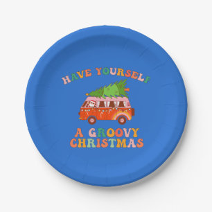 Have Yourself a Groovy Christmas! Paper Plates