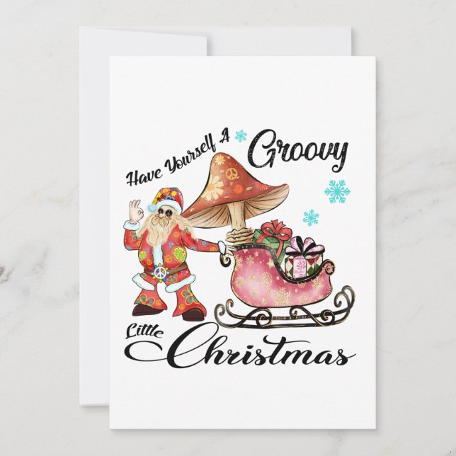 Have Yourself A Groovy Little Christmas Holiday Card (Front)
