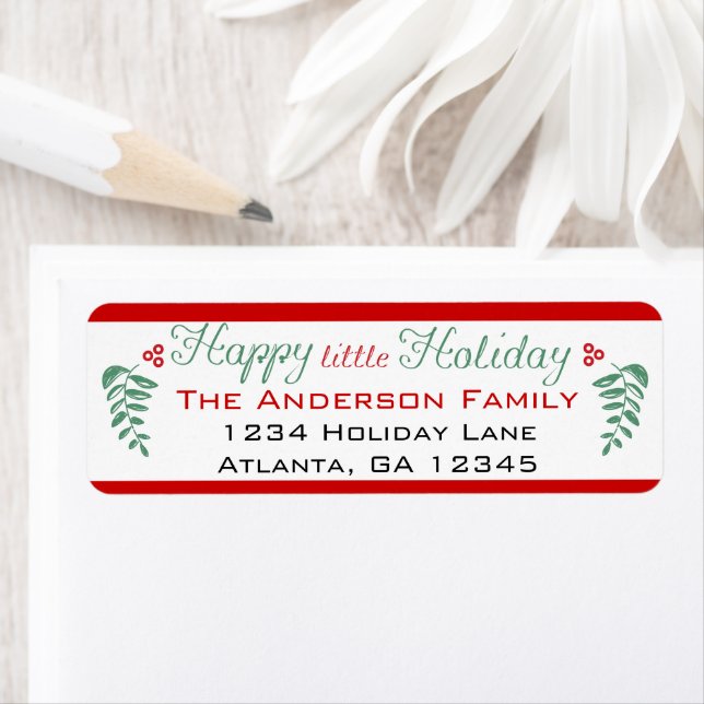 Have Yourself a Happy Little Holiday Label (Insitu)
