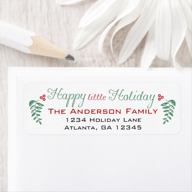 Have Yourself a Happy Little Holiday Label (Insitu)