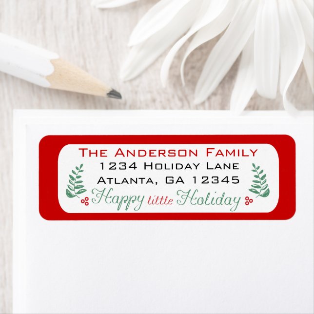 Have Yourself a Happy Little Holiday Label (Insitu)