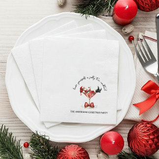 Have Yourself A Jolly Tini Cocktail Christmas Napkins