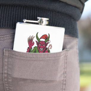 Have Yourself a Krampus Little Christmas Krampus L Flask