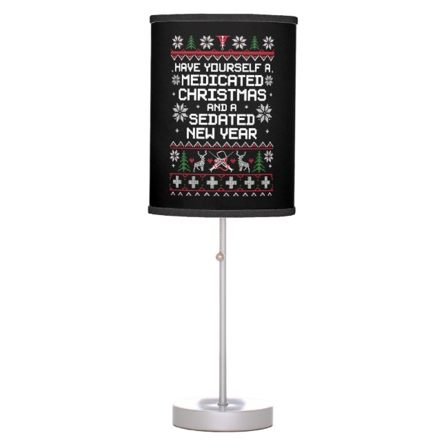 Have Yourself A Medicated Christmas And A Sedated Table Lamp (Front)