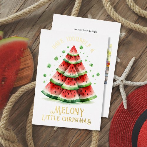 Have Yourself a Melony Little Christmas Foil Holiday Card