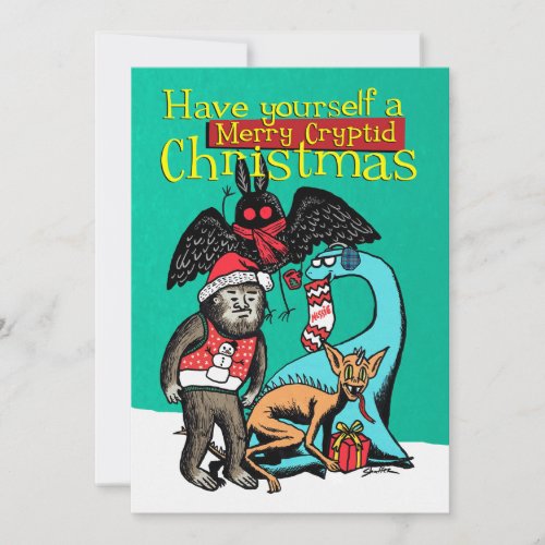 Have Yourself a Merry Cryptid Christmas Card