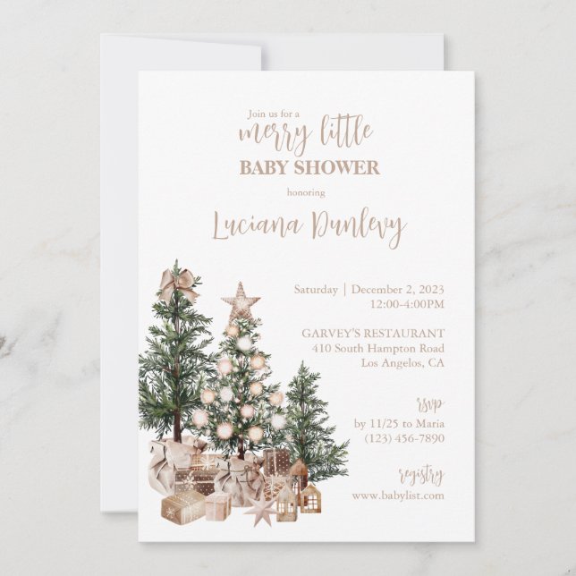 Have Yourself a Merry Little Baby Shower Invitation (Front)