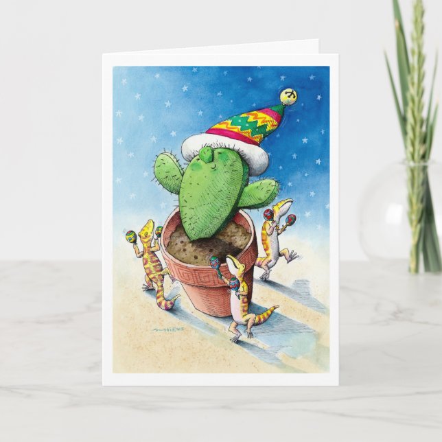 Have Yourself a Merry Little Cactus! Holiday Card (Front)