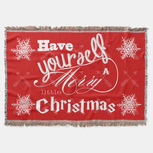 Have Yourself a Merry Little Christmas Arrows Throw Blanket