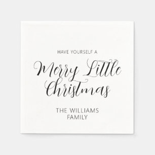 Have Yourself A Merry Little Christmas Custom Name Napkins