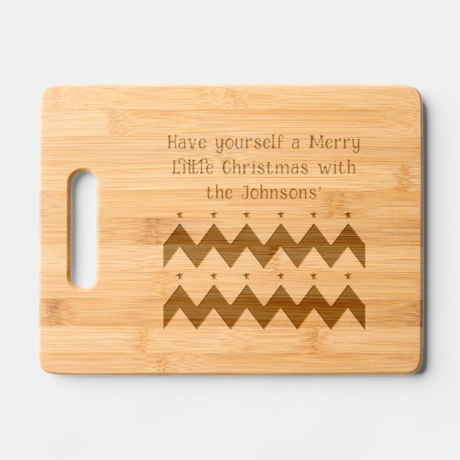Have Yourself a Merry Little Christmas Engraved Cutting Board (Front)