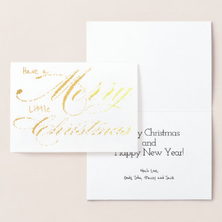 Have Yourself a Merry Little Christmas Gold Foil Card