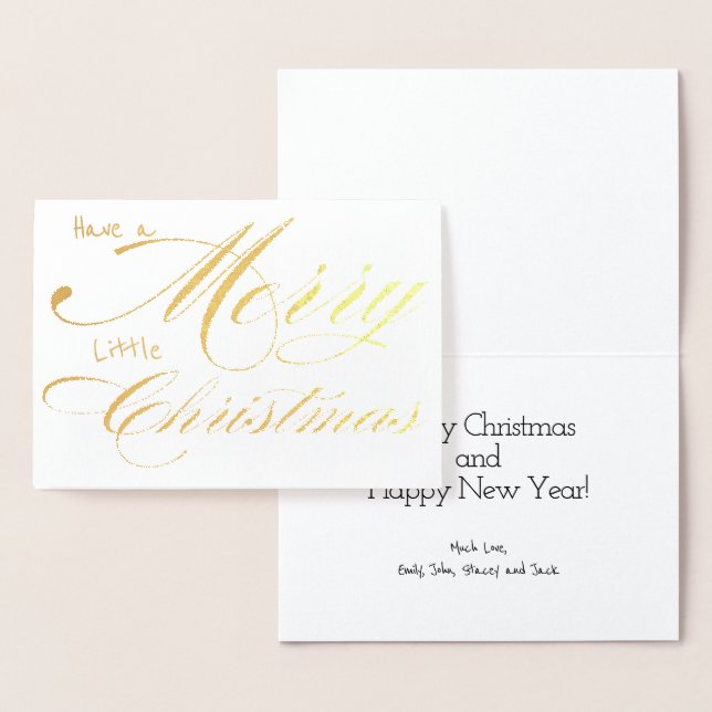 Have Yourself a Merry Little Christmas Gold Foil Card (Display)