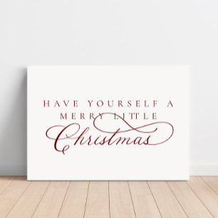 Have Yourself A Merry Little Christmas Holiday Fau Faux Canvas Print