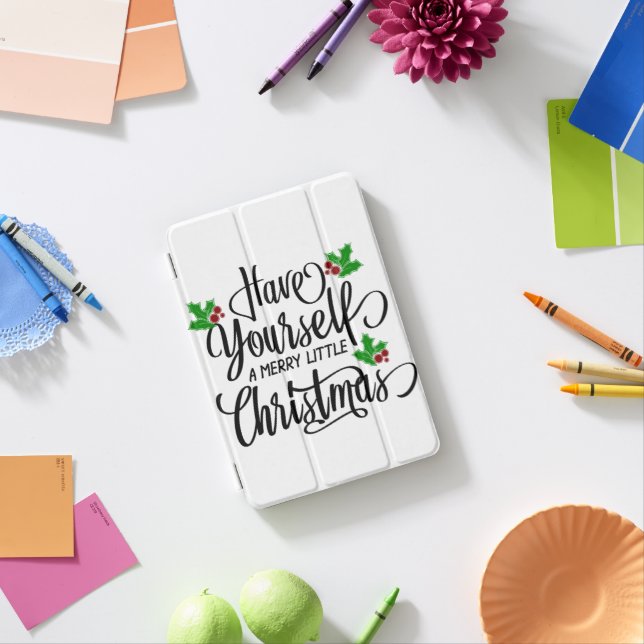 Have Yourself a Merry Little Christmas Holiday iPad Mini Cover (In Situ)