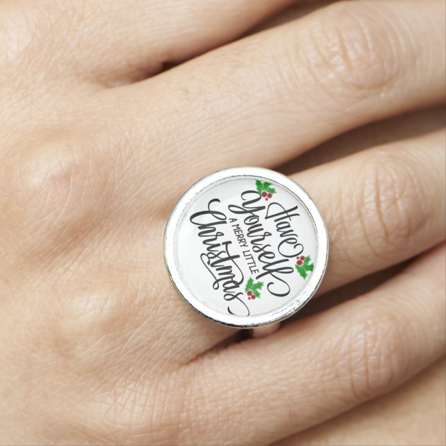Have Yourself a Merry Little Christmas Holiday Ring (In Situ)