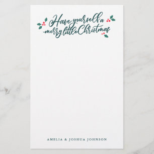 "Have Yourself A Merry Little Christmas" Holiday Stationery