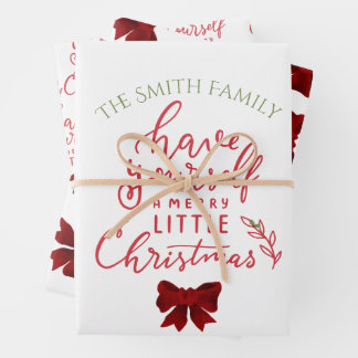 Have Yourself a Merry Little Christmas Holiday Wrapping Paper Sheets