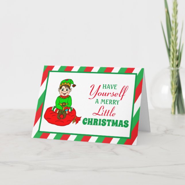 Have Yourself a Merry Little Christmas Personalize Card (Front)