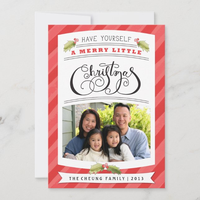 Have Yourself A Merry Little Christmas Photo Card (Front)