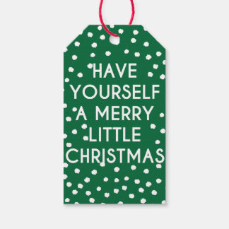 Have Yourself A Merry Little Christmas Polka Dot Gift Tags