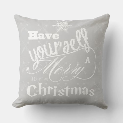 Have Yourself a Merry Little Christmas Reindeer Throw Pillow
