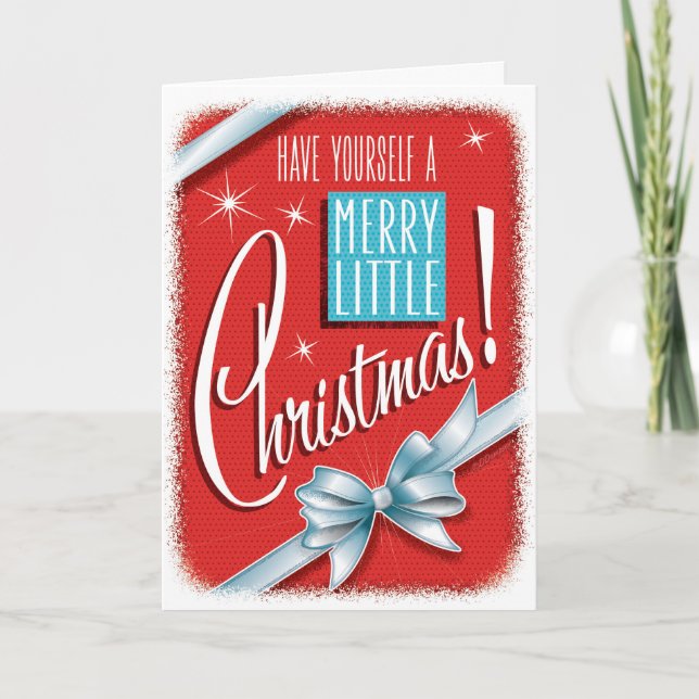 Have Yourself A Merry Little Christmas Retro Cards (Front)