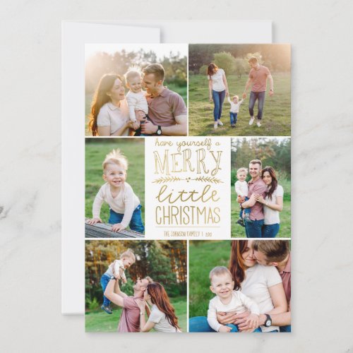 Have Yourself a Merry Little Christmas Six Picture Holiday Card