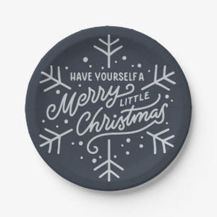 Have Yourself a Merry Little Christmas - Snowflake Paper Plates