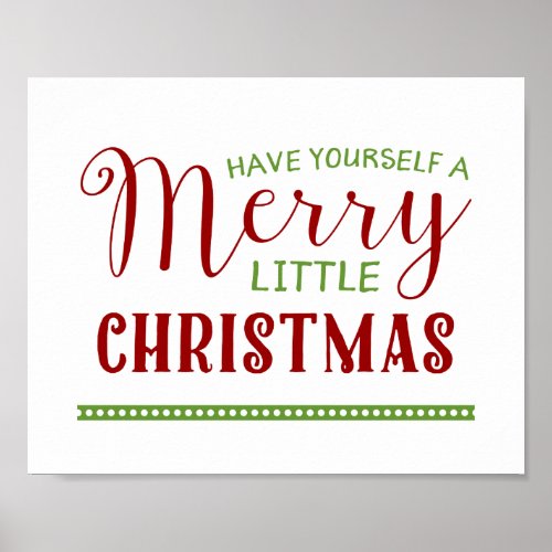 Have Yourself A Merry Little Christmas Song Poster