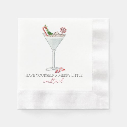 Have yourself A Merry Little Cocktail Christmas Napkins