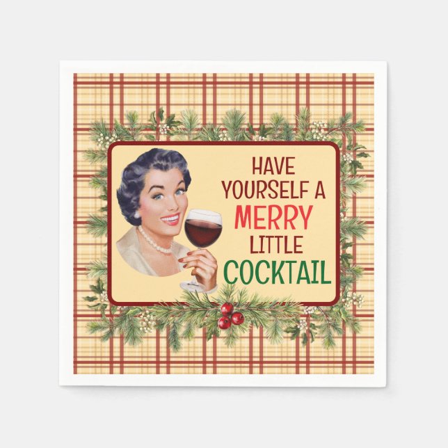 Have Yourself a Merry Little Cocktail Napkins (Front)